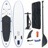 VIDAXL Ensemble De Planches SUP Gonflables Bleu Et Blanc 11