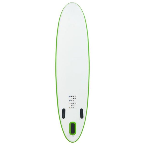 VIDAXL Ensemble De Planches SUP Gonflables Vert Et Blanc 4