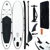 VIDAXL Ensemble De Planches SUP Gonflables Noir Et Blanc 13