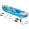 OUTSUNNY Canoé Kayak Gonflable 2 Personnes – Gonfleur, Kit Réparation, 2 Rames Inclus – PVC Gris Bleu 13