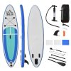 HOMCOM Stand Up Paddle Gonflable Surf Planche De Paddle Pour Adulte Dim. 305L X 75l X 15H Cm Nombreux Accessoires Fournis PVC 10