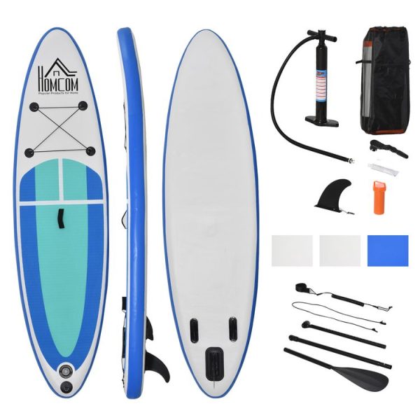 HOMCOM Stand Up Paddle Gonflable Surf Planche De Paddle Pour Adulte Dim. 305L X 75l X 15H Cm Nombreux Accessoires Fournis PVC 1