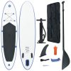 VIDAXL Stand Up Paddle Planche A Rame Bleu Et Blanc 13