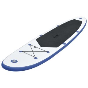 VIDAXL Stand Up Paddle Planche A Rame Bleu Et Blanc 7