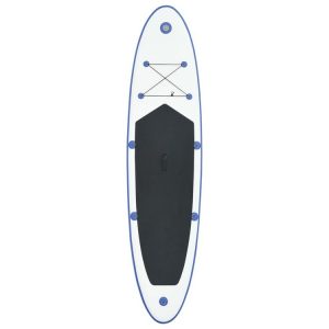 VIDAXL Stand Up Paddle Planche A Rame Bleu Et Blanc 9