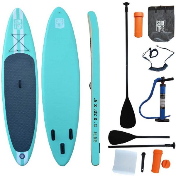 SURFTRIP Paddle Gonflable En Dropstitch – Surftrip – 335 X 76 X 15 Cm – Tout Inclus + Sac De Transport 1