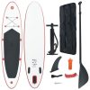 VIDAXL Stand Up Paddle Planche A Rame Rouge Et Blanc 11