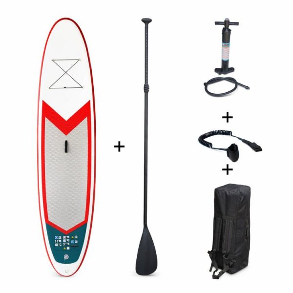 Alice’s Garden Stand Up Paddle Gonflable – Pablo 10’10 – 15cm D’épaisseur – Pack Stand Up Paddle Gonflable (SUP) Avec Pompe Haute Pression Double Action. Pagaie. Leash Et Sac 1