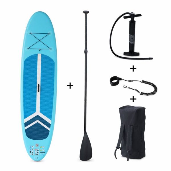 Alice’s Garden Pack Stand Up Paddle Gonflable Julio 9’3” Avec Pompe Haute Pression Simple Action. Pagaie. Leash Et Sac De Rangement Inclus 1