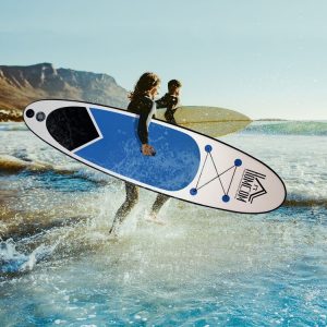 HOMCOM Stand Up Paddle Gonflable Surf Planche De Paddle Pour Adulte Dim. 301L X 76l X 10H Cm Nombreux Accessoires Fournis PVC Bleu Blanc Noir 7