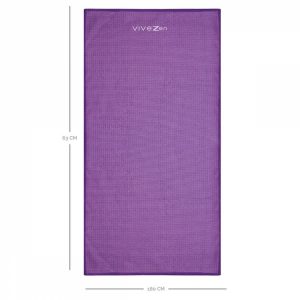 VIVEZEN Serviette De Yoga 63 X 180 Cm Antidérapante 10