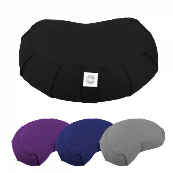 VIVEZEN Pouf, Zafu, Coussin De Méditation, Yoga – Demi-lune – 44 X 27 X 13 Cm 1