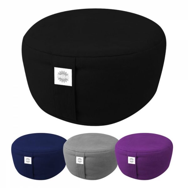 VIVEZEN Pouf, Zafu, Coussin De Méditation, Yoga – Rond – 35 X 35 X 15 Cm 1